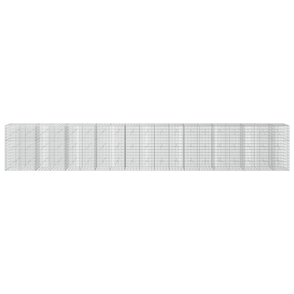 vidaXL Gabion z drutu 3,5 mm i siatką 5x10 cm 950x20x150 cm