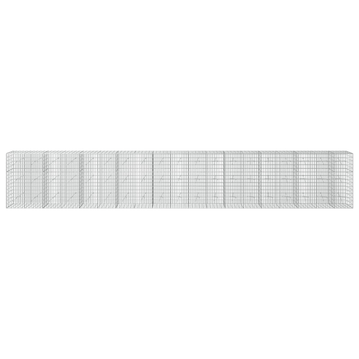 vidaXL Gabion z drutu 3,5 mm i siatką 5x10 cm 950x20x150 cm