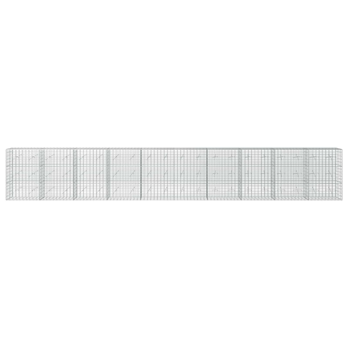 vidaXL Gabion z drutu 3,5 mm i siatką 5x10 cm 1000x20x150 cm