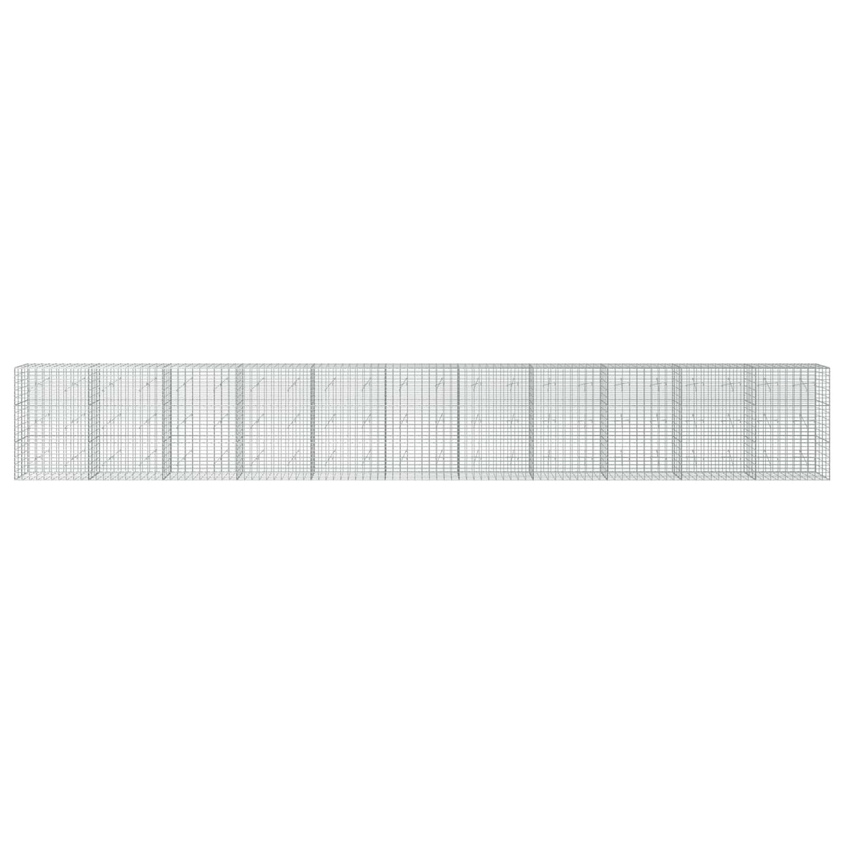 vidaXL Gabion z drutu 3,5 mm i siatką 5x10 cm 1100x20x150 cm