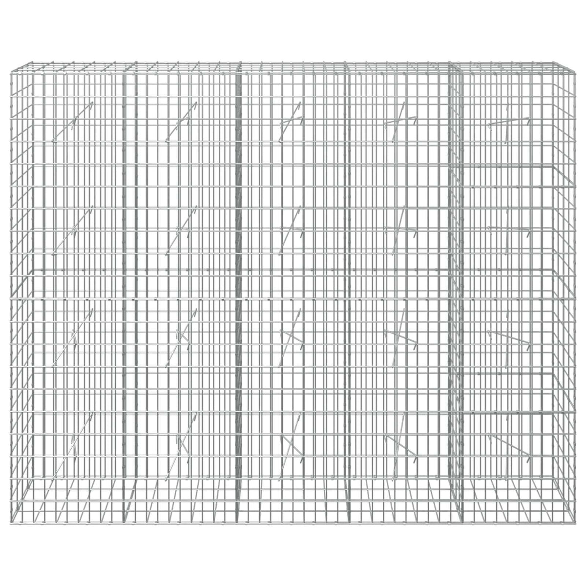 vidaXL Gabion z drutu 3,5 mm i siatką 5x10 cm 250x20x200 cm