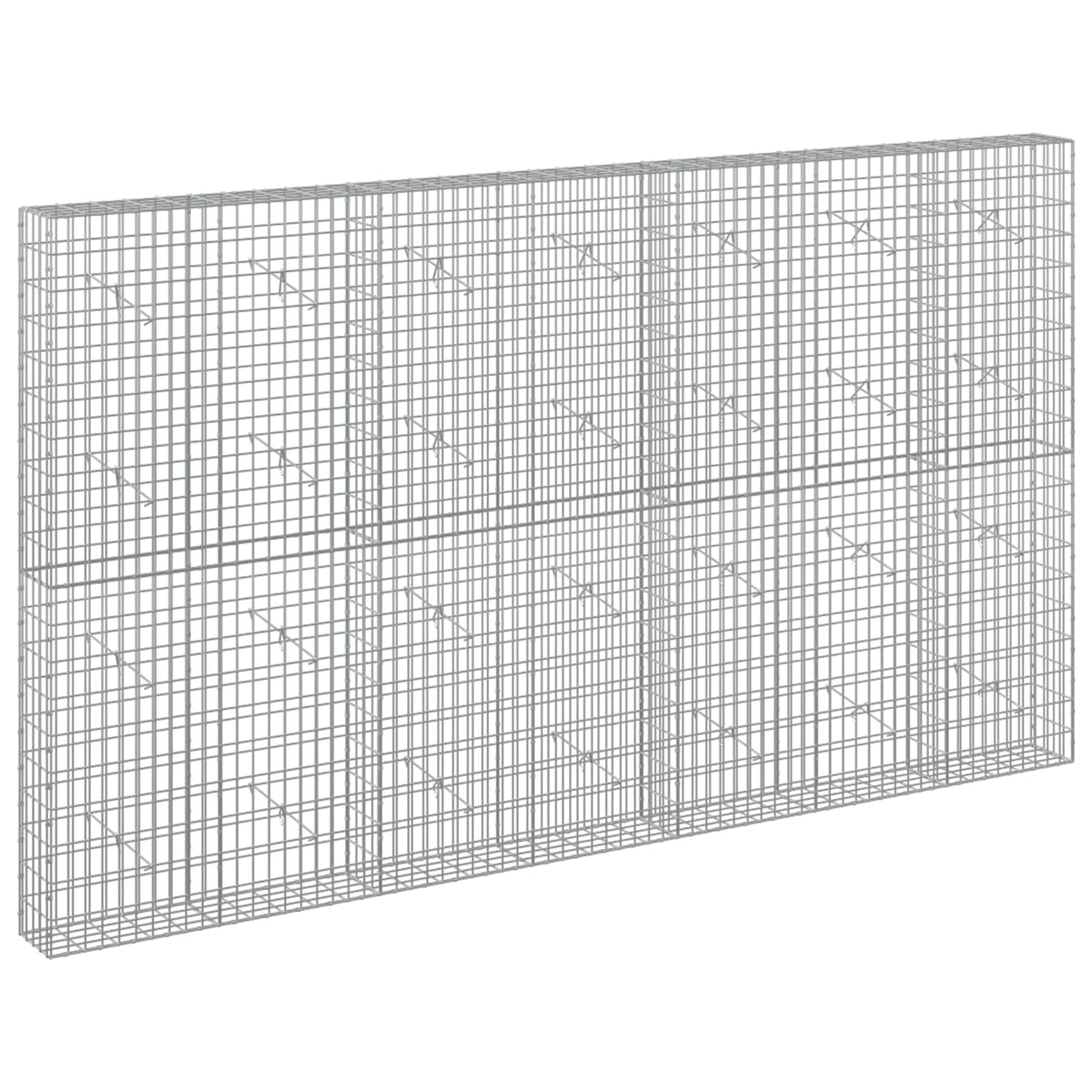 vidaXL Gabion z drutu 3,5 mm i siatką 5x10 cm 350x20x200 cm