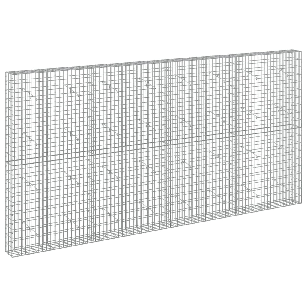 vidaXL Gabion z drutu 3,5 mm i siatką 5x10 cm 400x20x200 cm