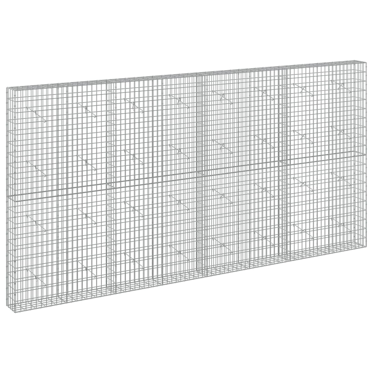 vidaXL Gabion z drutu 3,5 mm i siatką 5x10 cm 400x20x200 cm