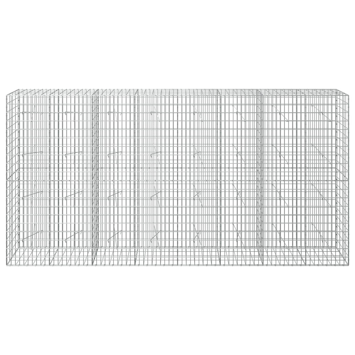 vidaXL Gabion z drutu 3,5 mm i siatką 5x10 cm 400x20x200 cm
