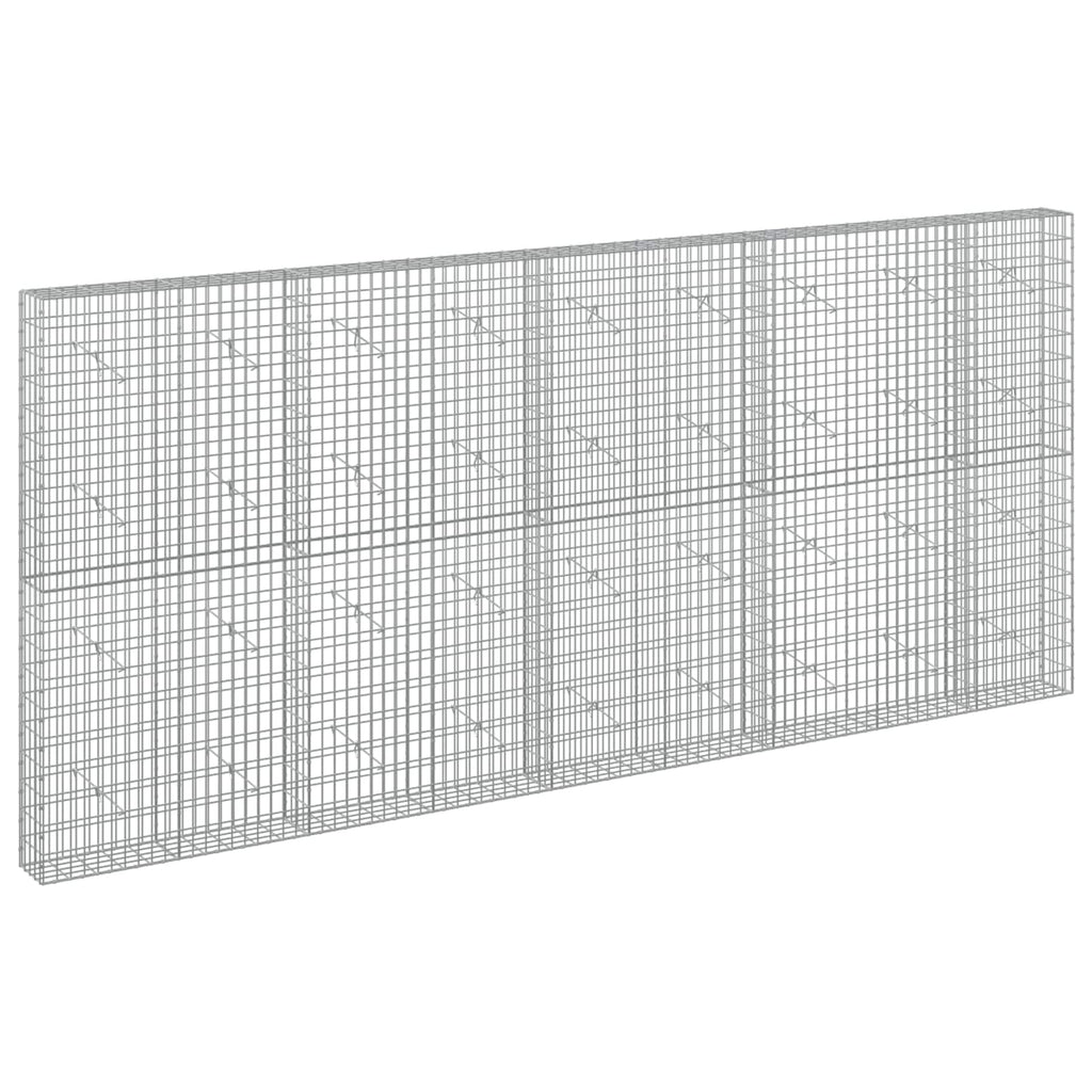 vidaXL Gabion z drutu 3,5 mm i siatką 5x10 cm 450x20x200 cm