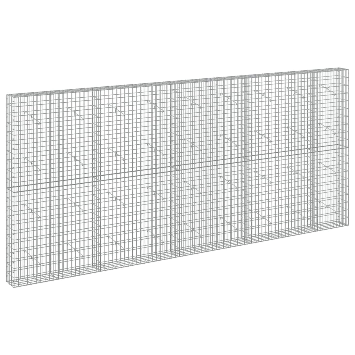 vidaXL Gabion z drutu 3,5 mm i siatką 5x10 cm 450x20x200 cm