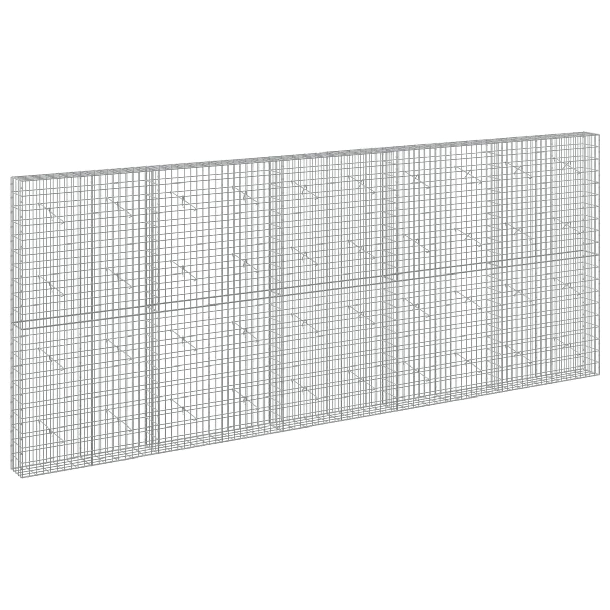 vidaXL Gabion z drutu 3,5 mm i siatką 5x10 cm 500x20x200 cm