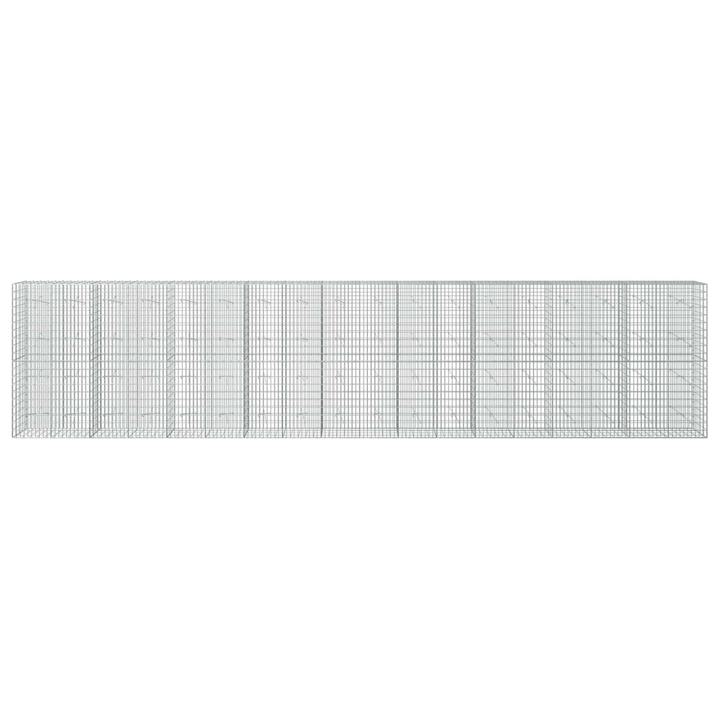 vidaXL Gabion z drutu 3,5 mm i siatką 5x10 cm 900x20x200 cm