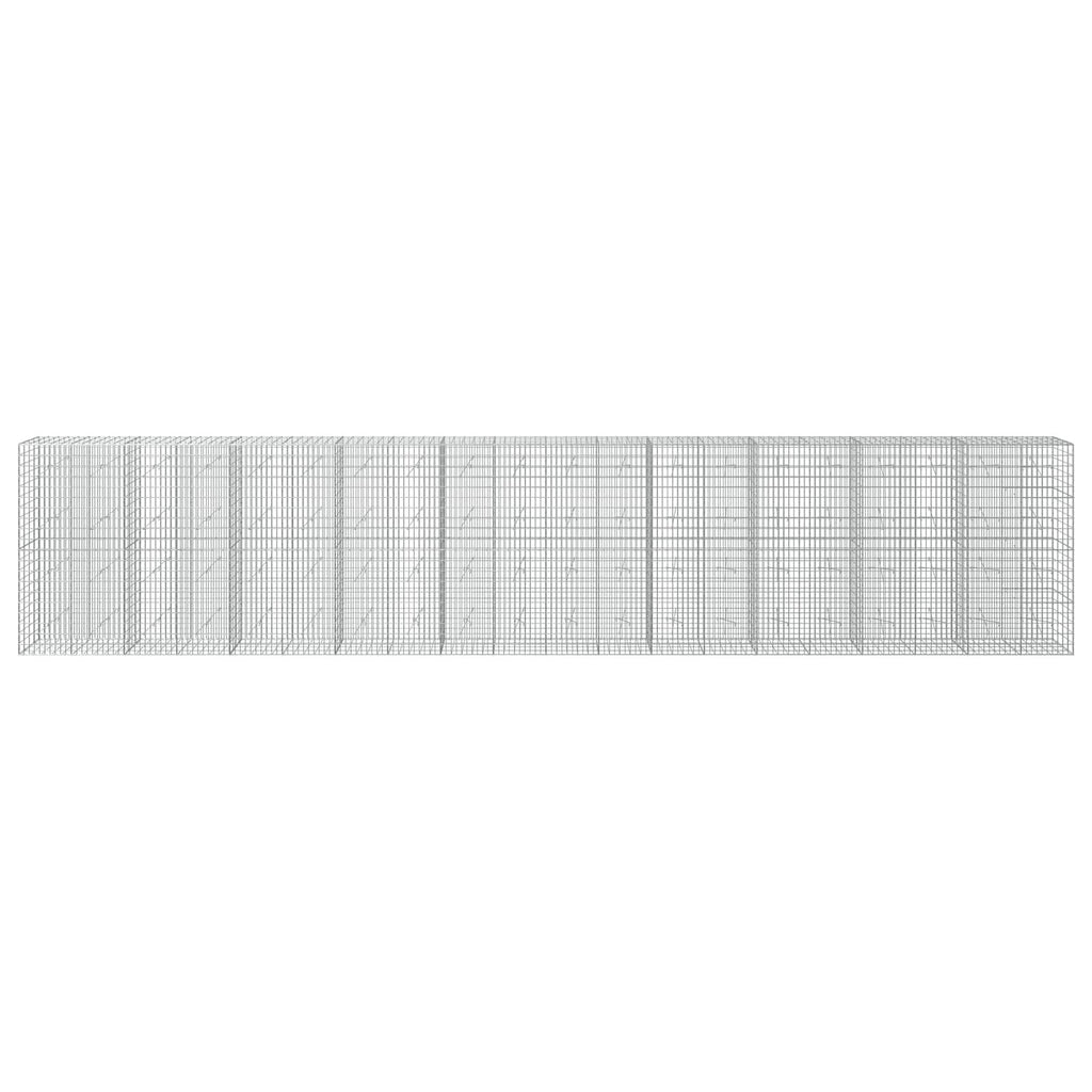 vidaXL Gabion z drutu 3,5 mm i siatką 5x10 cm 1000x20x200 cm
