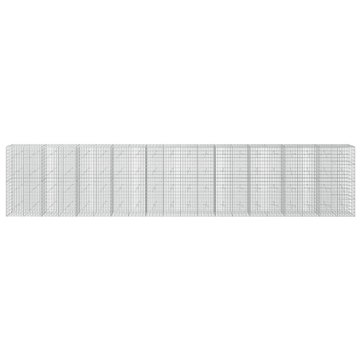 vidaXL Gabion z drutu 3,5 mm i siatką 5x10 cm 1000x20x200 cm