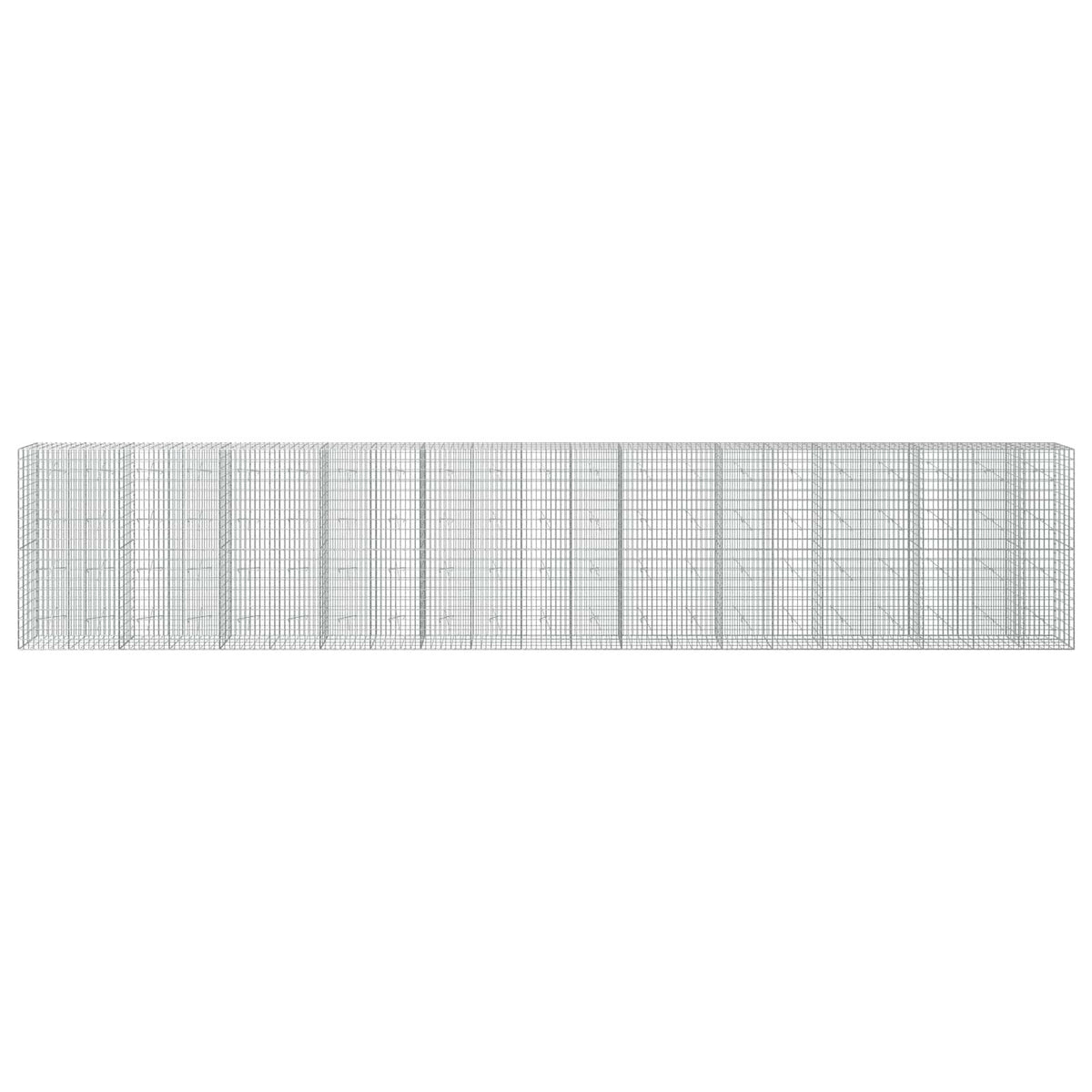 vidaXL Gabion z drutu 3,5 mm i siatką 5x10 cm 1050x20x200 cm