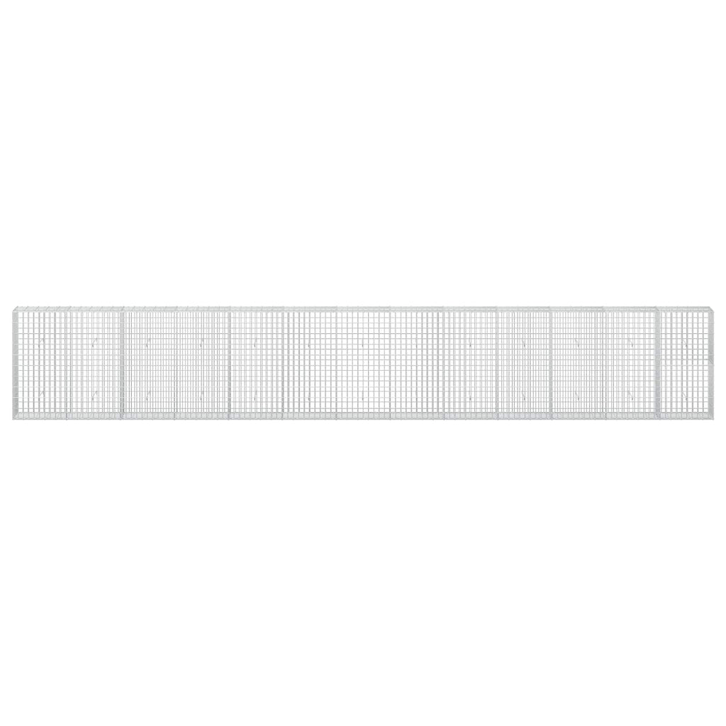 vidaXL Gabion z drutu 3,5 mm i siatką 5x10 cm 650x30x100 cm