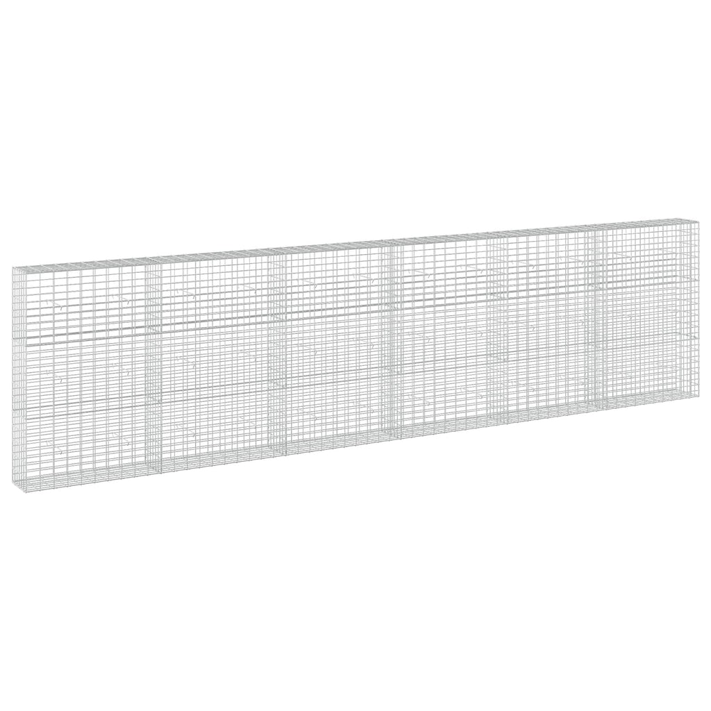 vidaXL Gabion z drutu 3,5 mm i siatką 5x10 cm 600x30x150 cm