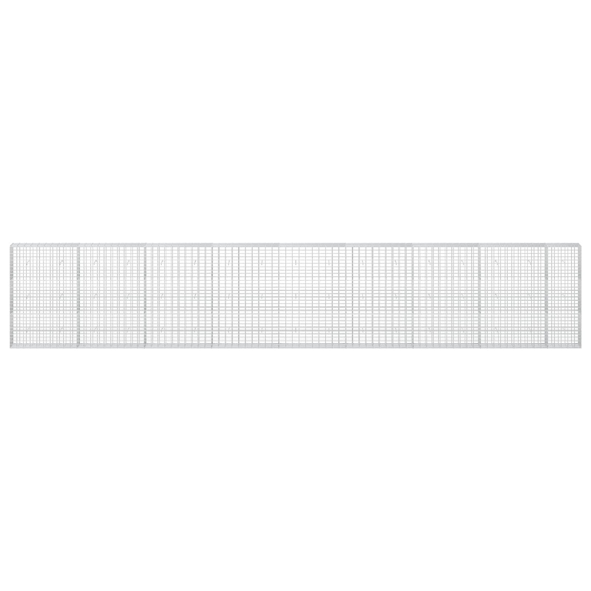 vidaXL Gabion z drutu 3,5 mm i siatką 5x10 cm 850x30x150 cm