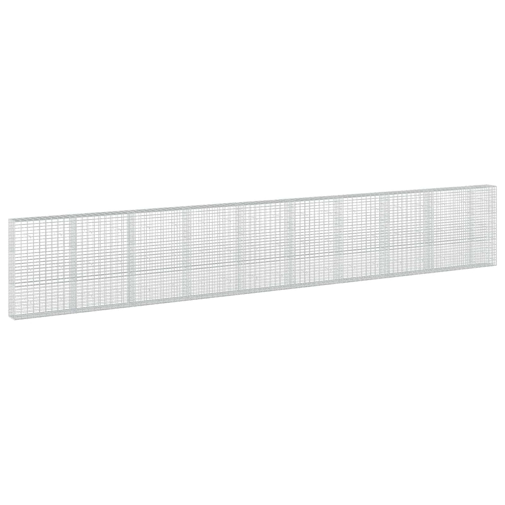 vidaXL Gabion z drutu 3,5 mm i siatką 5x10 cm 950x30x150 cm