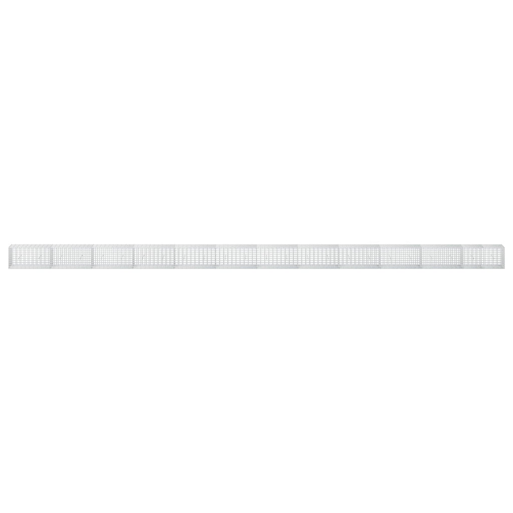 vidaXL Gabion z drutu 3,5 mm i siatką 5x10 cm 1200x50x50 cm