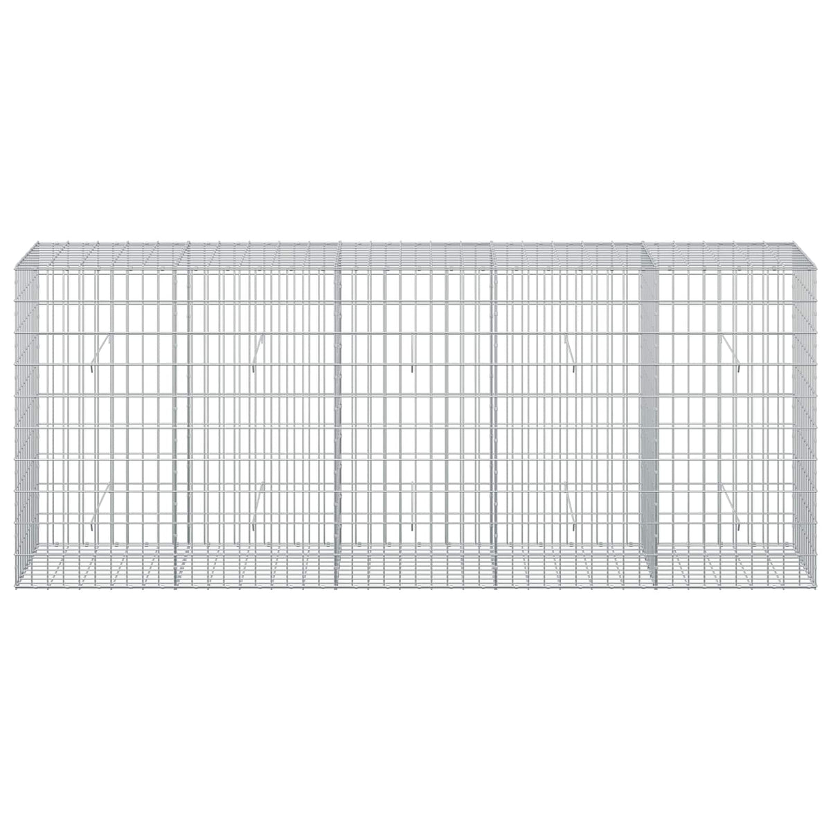 vidaXL Gabion z drutu 3,5 mm i siatką 5x10 cm 250x50x100 cm