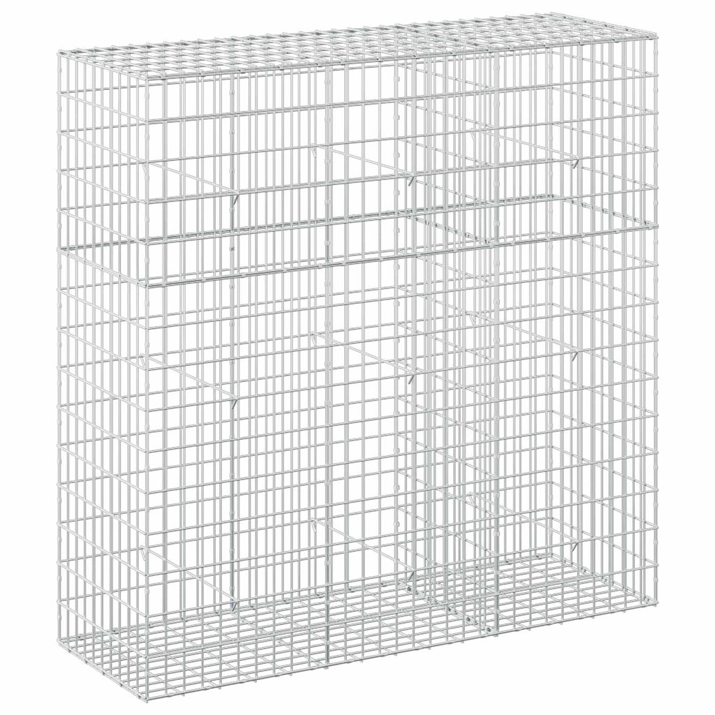 vidaXL Gabion z drutu 3,5 mm i siatką 5x10 cm 150x50x150 cm
