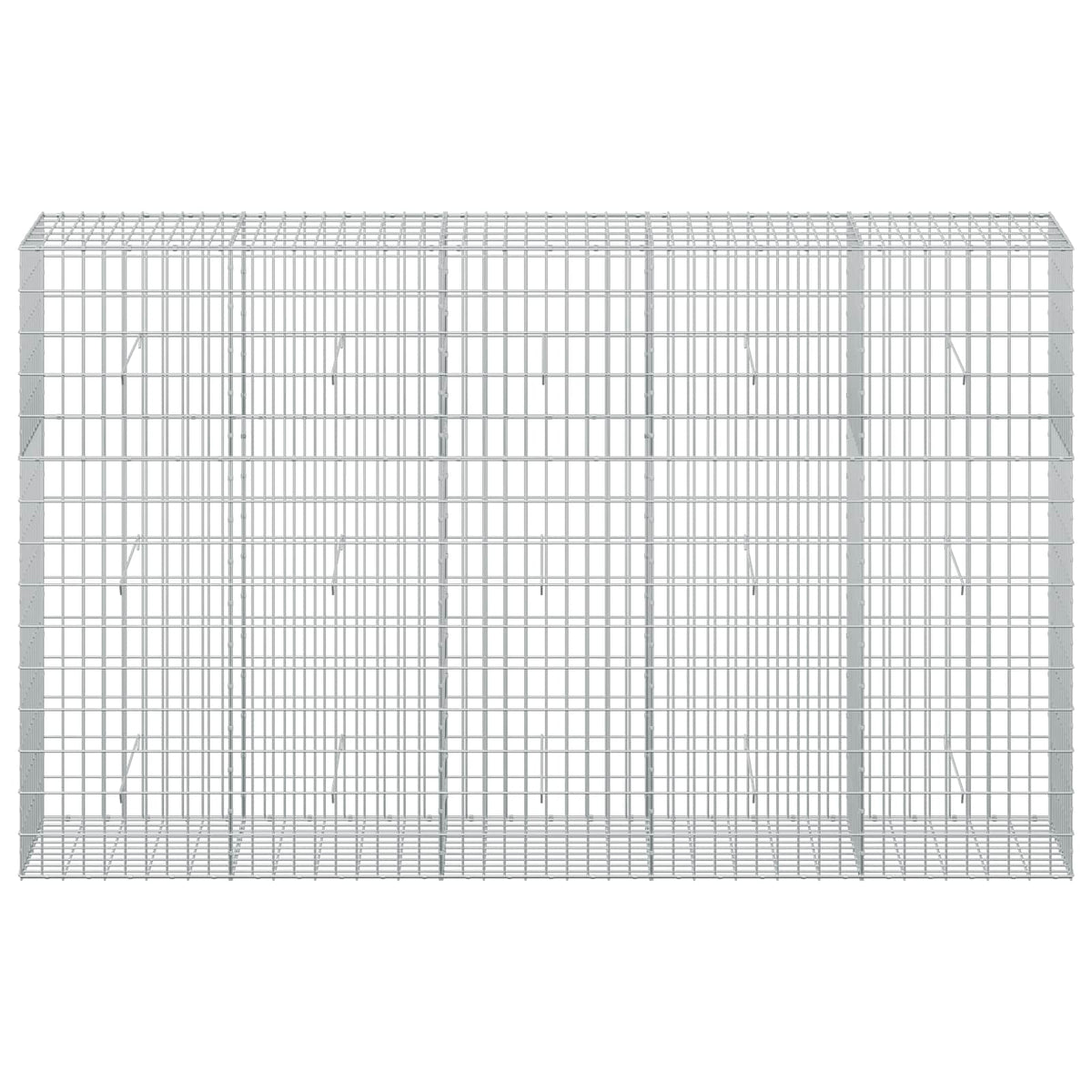 vidaXL Gabion z drutu 3,5 mm i siatką 5x10 cm 250x50x150 cm