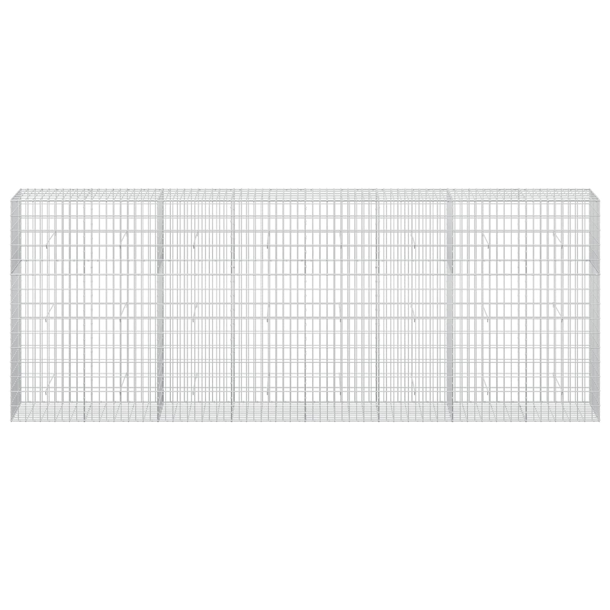 vidaXL Gabion z drutu 3,5 mm i siatką 5x10 cm 400x50x150 cm