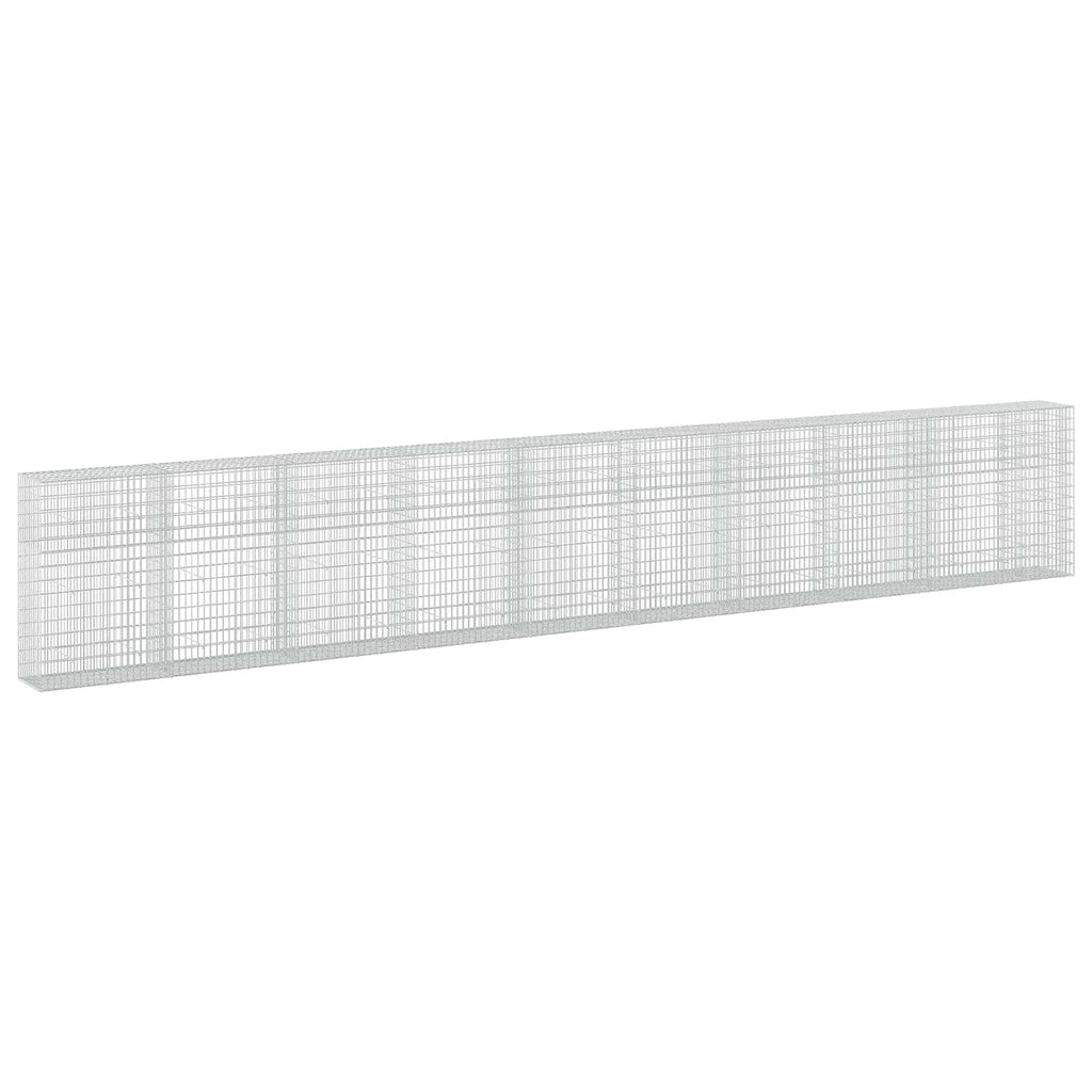 vidaXL Gabion z drutu 3,5 mm i siatką 5x10 cm 950x50x150 cm