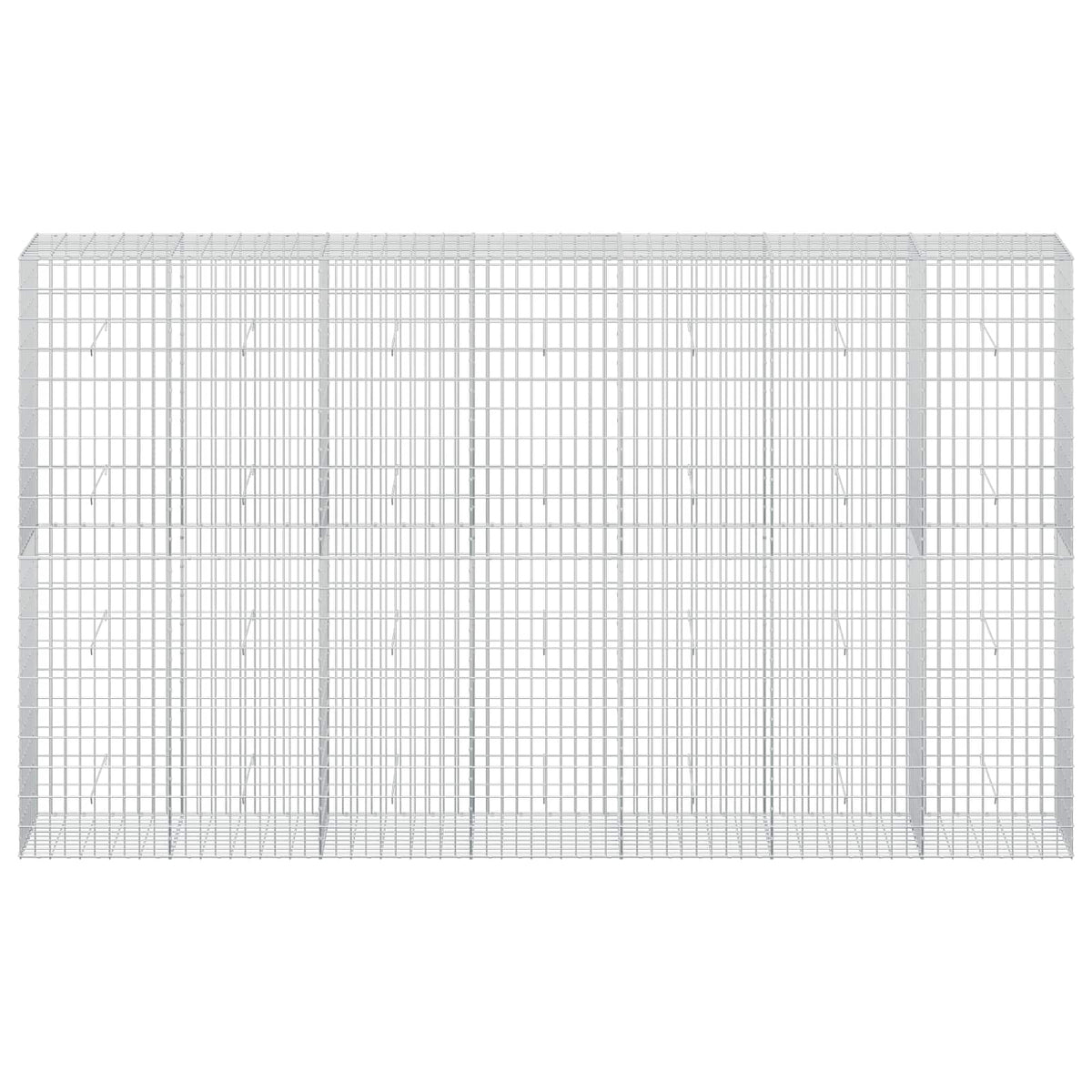 vidaXL Gabion z drutu 3,5 mm i siatką 5x10 cm 350x50x200 cm
