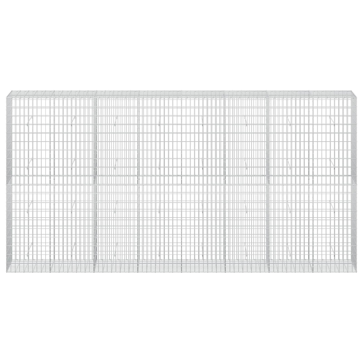 vidaXL Gabion z drutu 3,5 mm i siatką 5x10 cm 400x50x200 cm