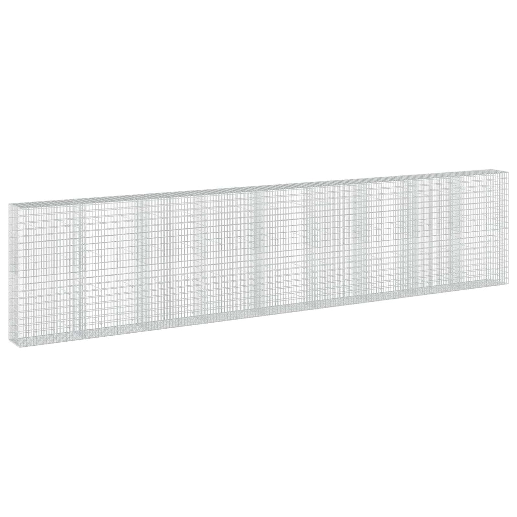 vidaXL Gabion z drutu 3,5 mm i siatką 5x10 cm 900x50x200 cm
