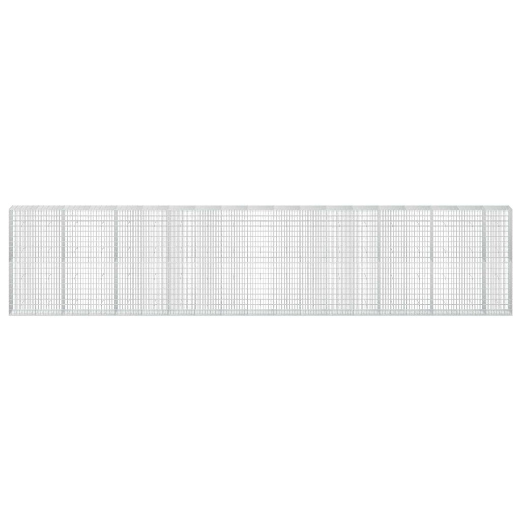 vidaXL Gabion z drutu 3,5 mm i siatką 5x10 cm 950x50x200 cm