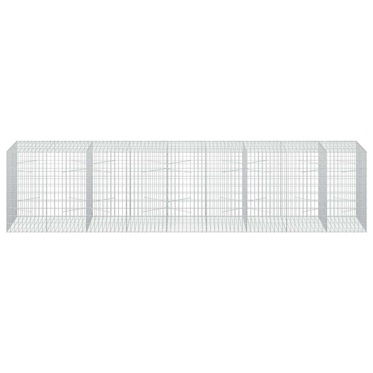 vidaXL Gabion z drutu 3,5 mm i siatką 5x10 cm 450x100x100 cm