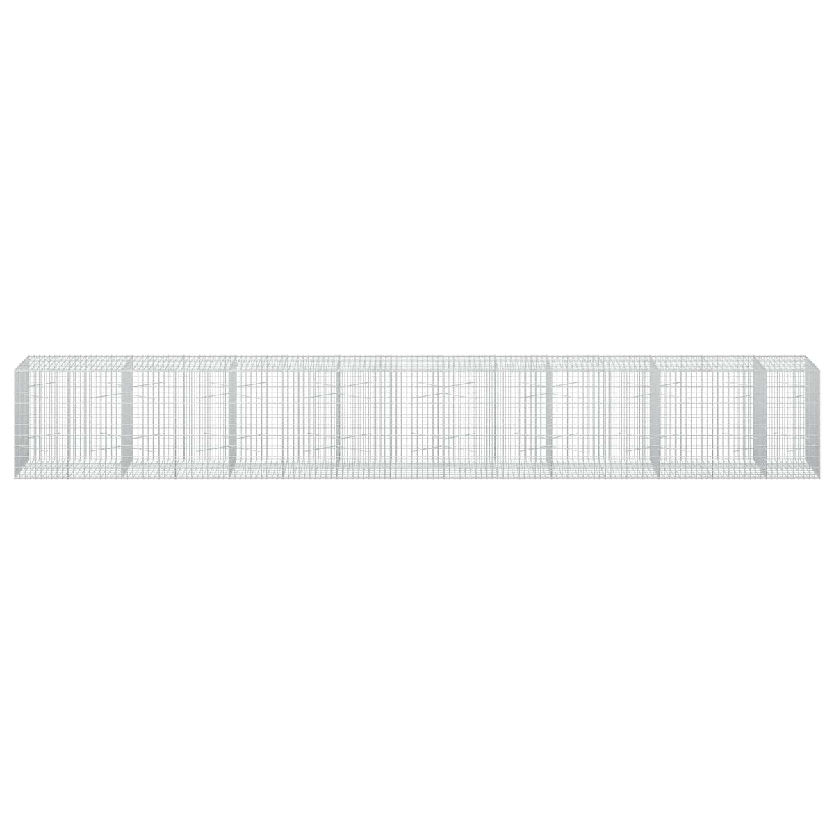 vidaXL Gabion z drutu 3,5 mm i siatką 5x10 cm 750x100x100 cm