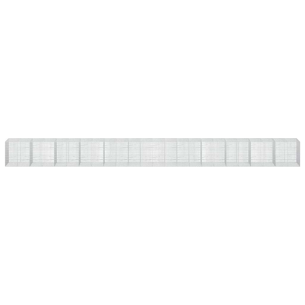 vidaXL Gabion z drutu 3,5 mm i siatką 5x10 cm 1200x100x100 cm