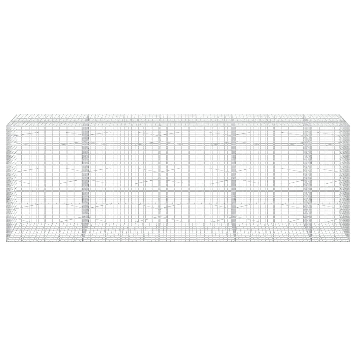 vidaXL Gabion z drutu 3,5 mm i siatką 5x10 cm 450x100x150 cm