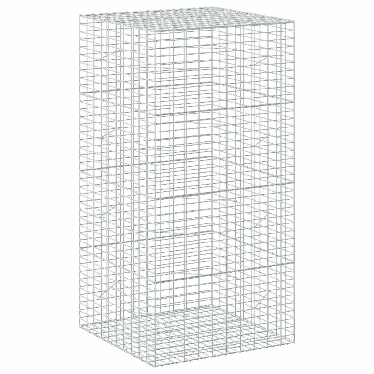 vidaXL Gabion z drutu 3,5 mm i siatką 5x10 cm 100x100x200 cm