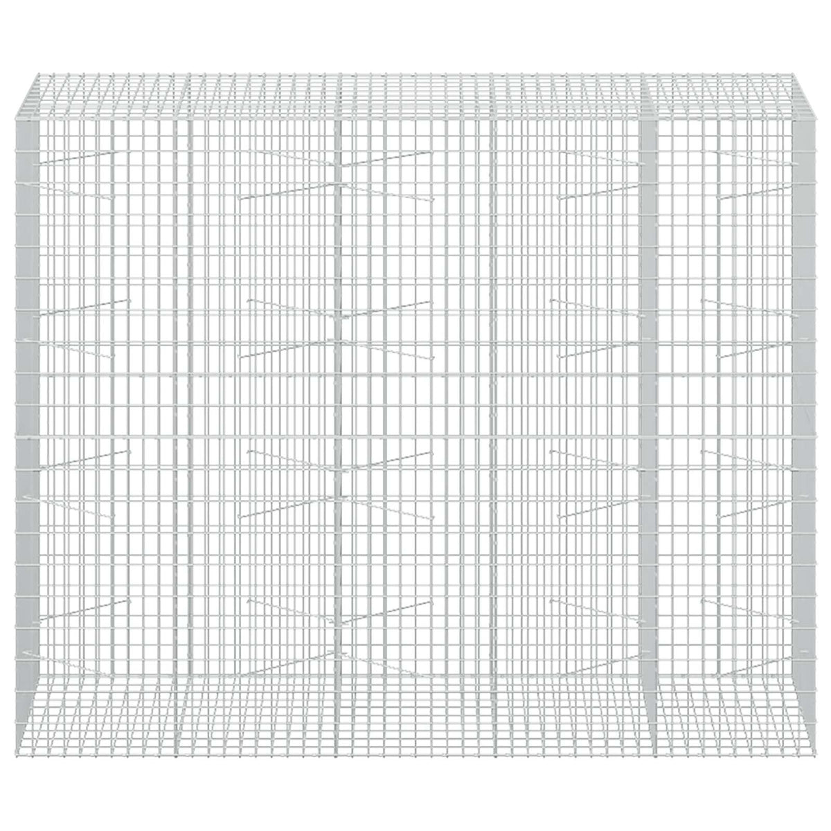 vidaXL Gabion z drutu 3,5 mm i siatką 5x10 cm 250x100x200 cm