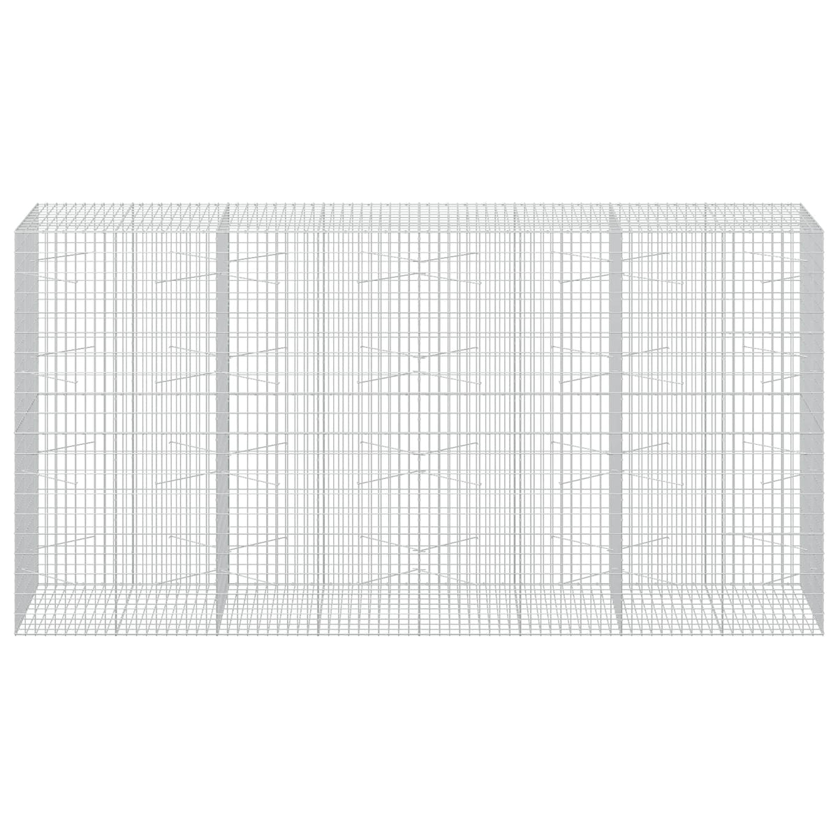 vidaXL Gabion z drutu 3,5 mm i siatką 5x10 cm 400x100x200 cm