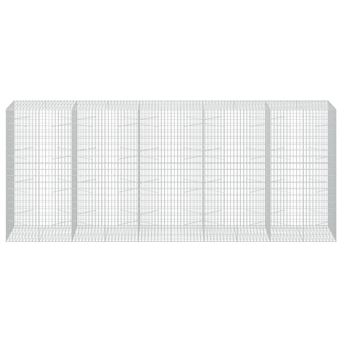 vidaXL Gabion z drutu 3,5 mm i siatką 5x10 cm 500x100x200 cm