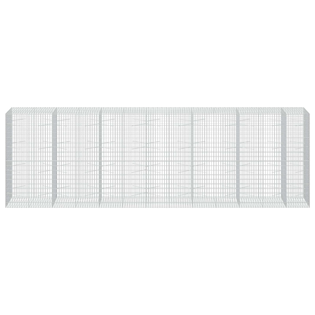 vidaXL Gabion z drutu 3,5 mm i siatką 5x10 cm 650x100x200 cm