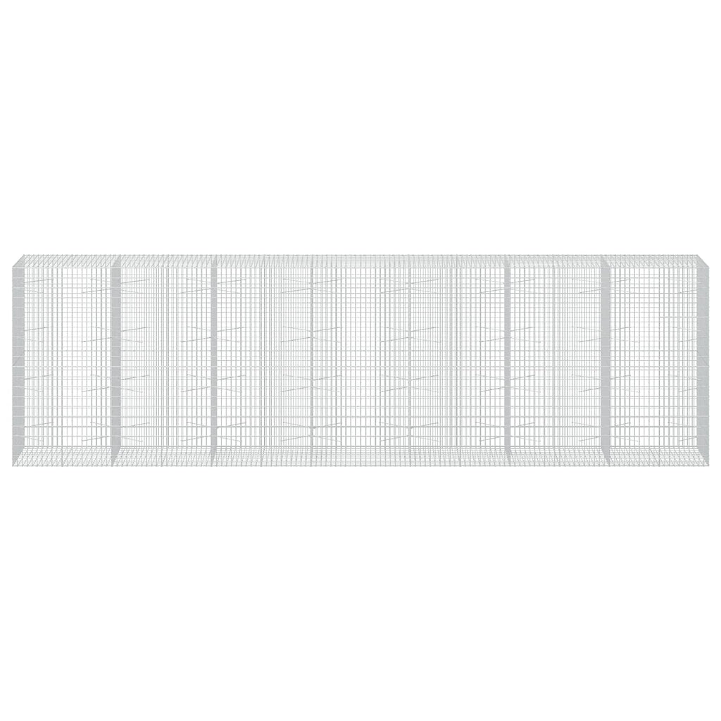 vidaXL Gabion z drutu 3,5 mm i siatką 5x10 cm 700x100x200 cm