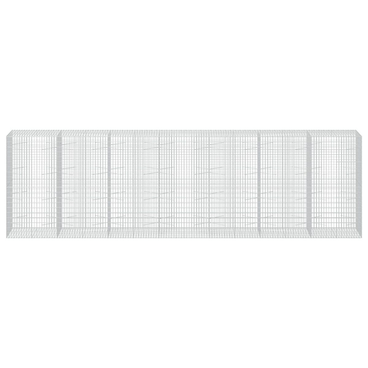 vidaXL Gabion z drutu 3,5 mm i siatką 5x10 cm 700x100x200 cm