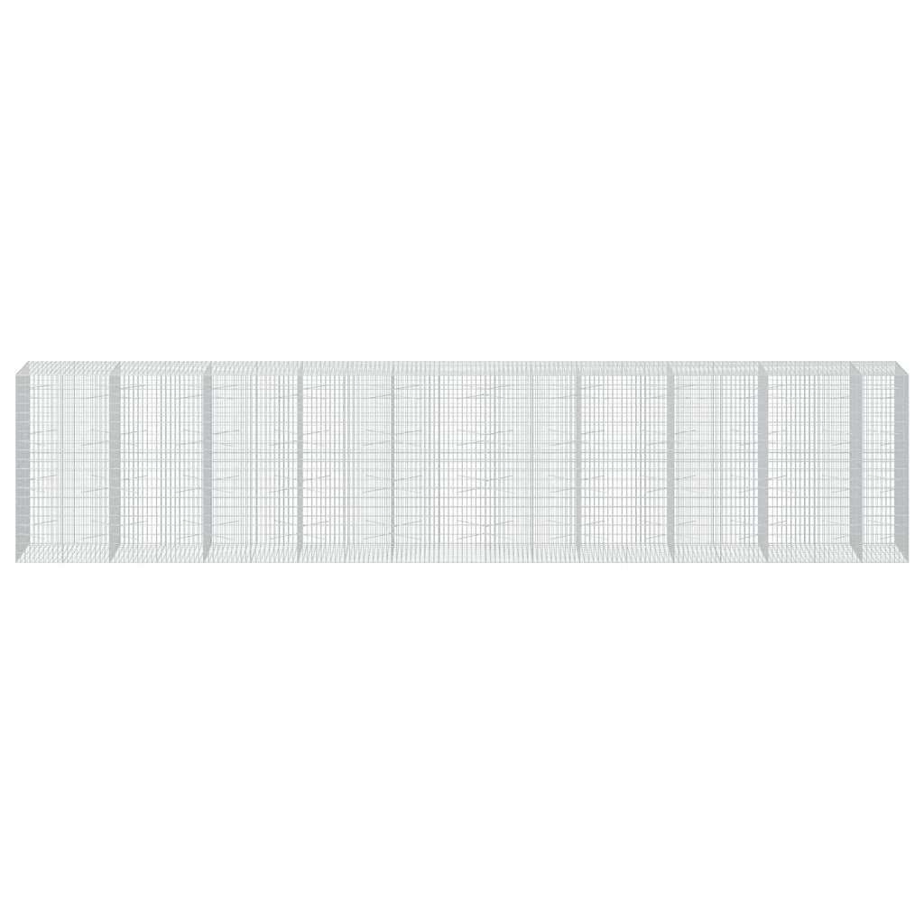 vidaXL Gabion z drutu 3,5 mm i siatką 5x10 cm 950x100x200 cm