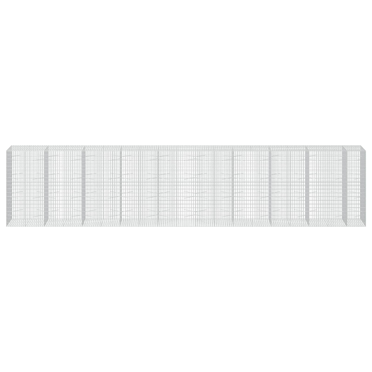 vidaXL Gabion z drutu 3,5 mm i siatką 5x10 cm 950x100x200 cm