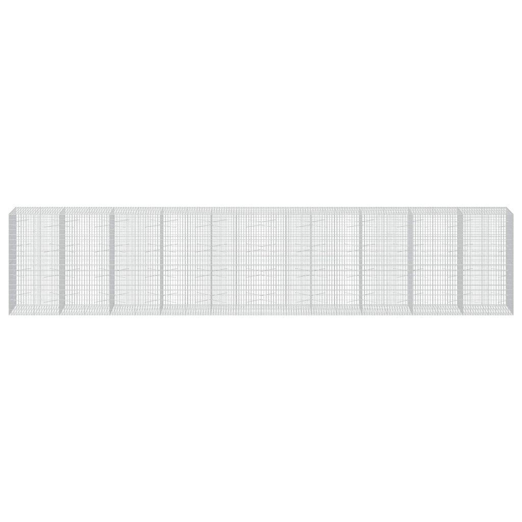 vidaXL Gabion z drutu 3,5 mm i siatką 5x10 cm 1000x100x200 cm