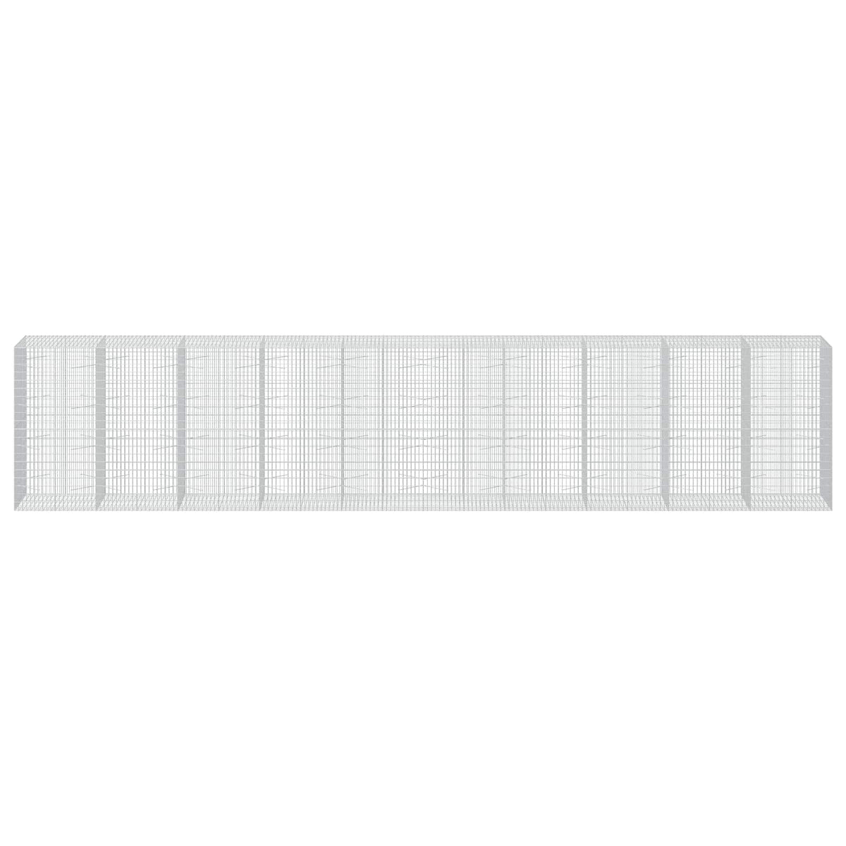 vidaXL Gabion z drutu 3,5 mm i siatką 5x10 cm 1000x100x200 cm