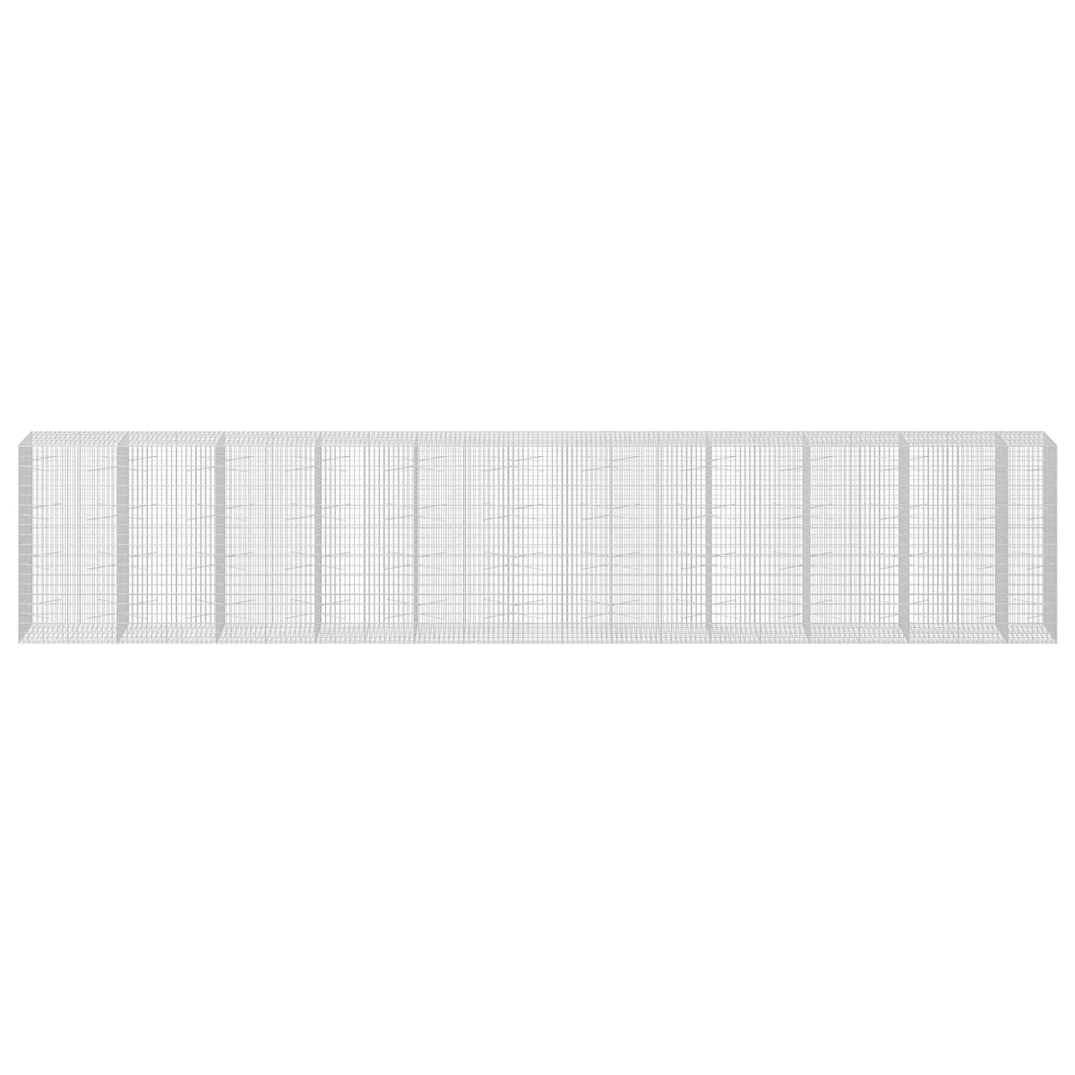 vidaXL Gabion z drutu 3,5 mm i siatką 5x10 cm 1050x100x200 cm