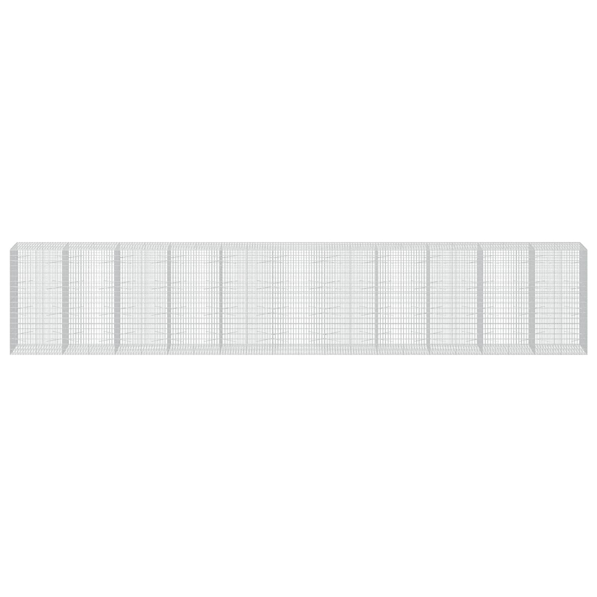 vidaXL Gabion z drutu 3,5 mm i siatką 5x10 cm 1100x100x200 cm