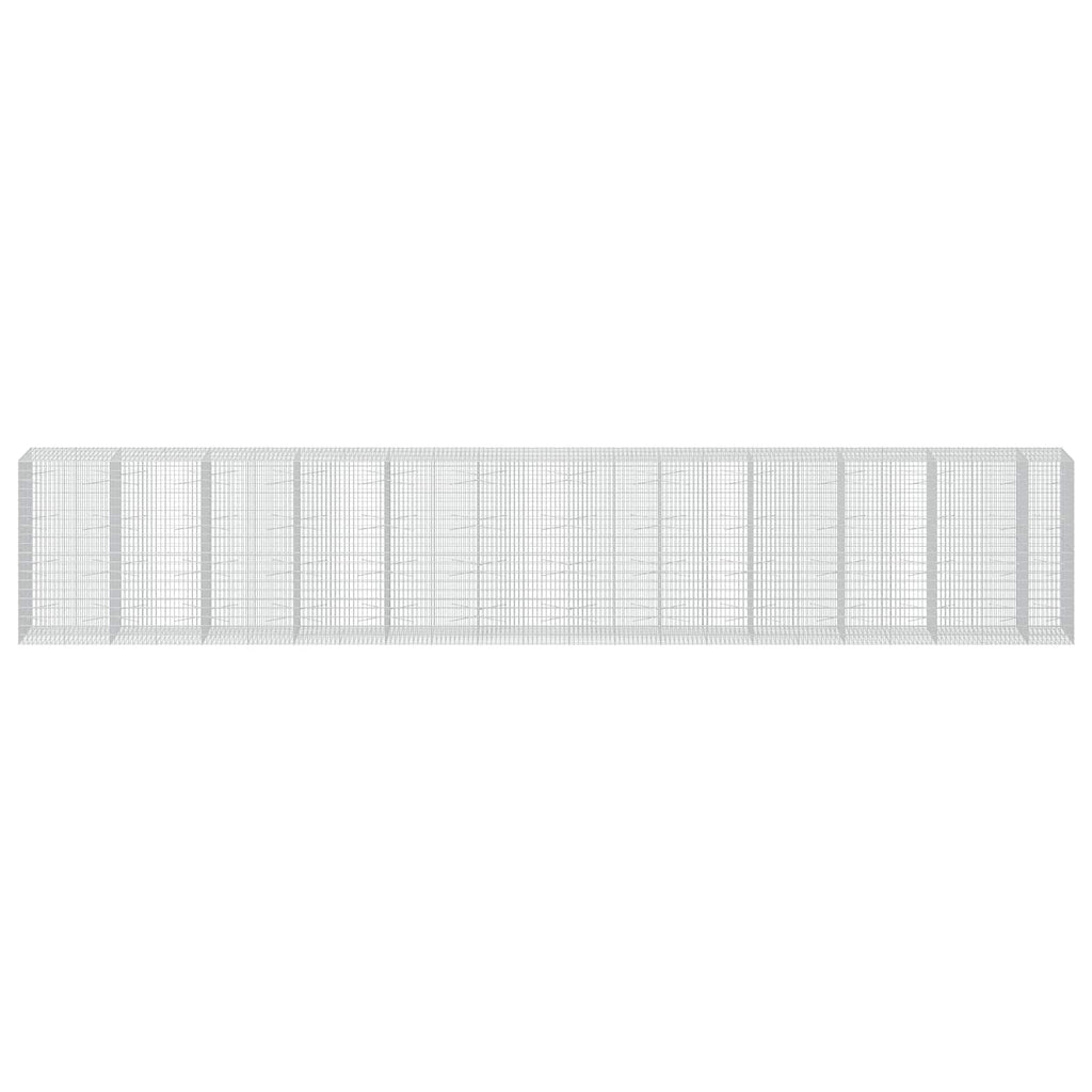 vidaXL Gabion z drutu 3,5 mm i siatką 5x10 cm 1150x100x200 cm