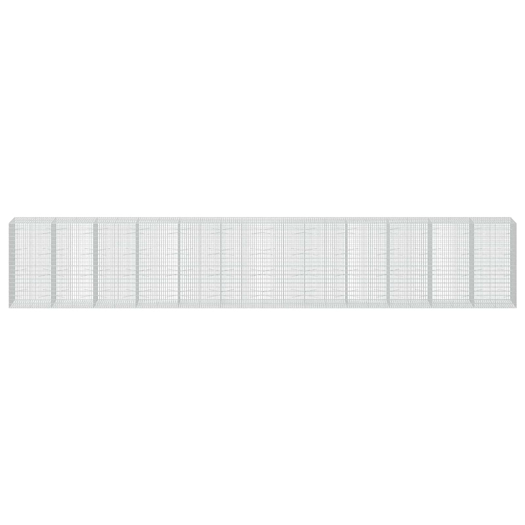vidaXL Gabion z drutu 3,5 mm i siatką 5x10 cm 1200x100x200 cm