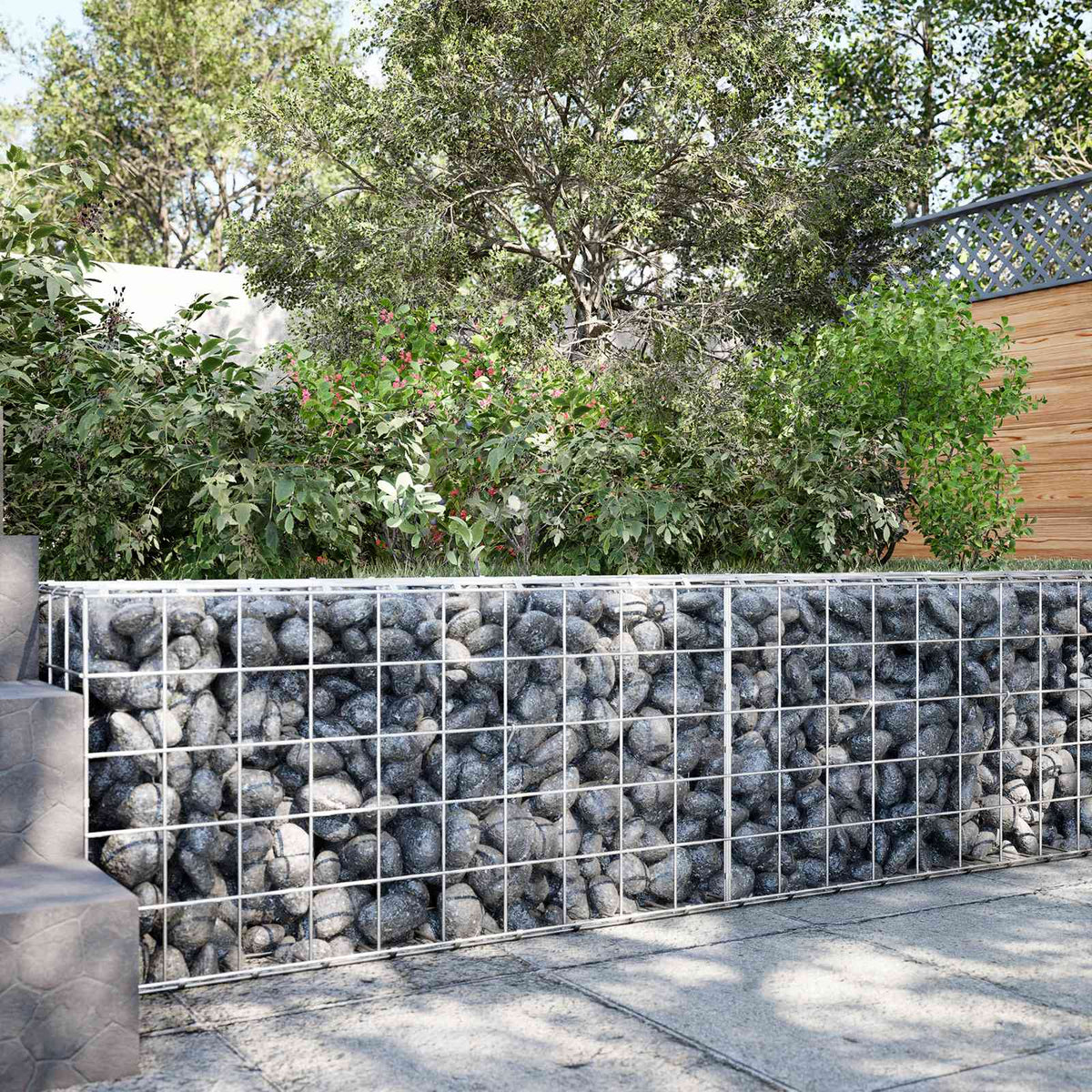vidaXL Gabion z drutu 3,5 mm i siatką 10x10 cm 150x10x50 cm